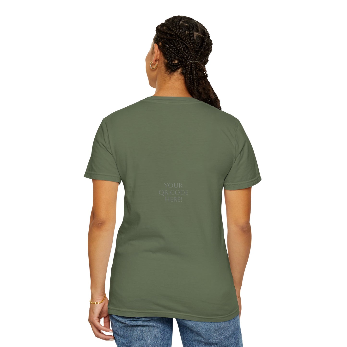 Relaxed Unisex Garment-Dyed T-shirt with your QR Code on BACK