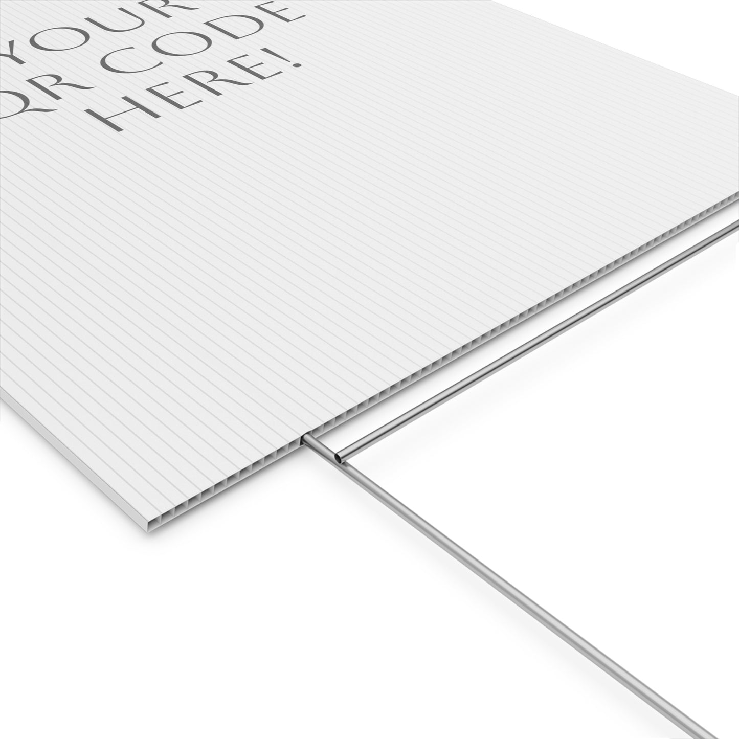 Plastic Yard Sign with QR Code (One Side)