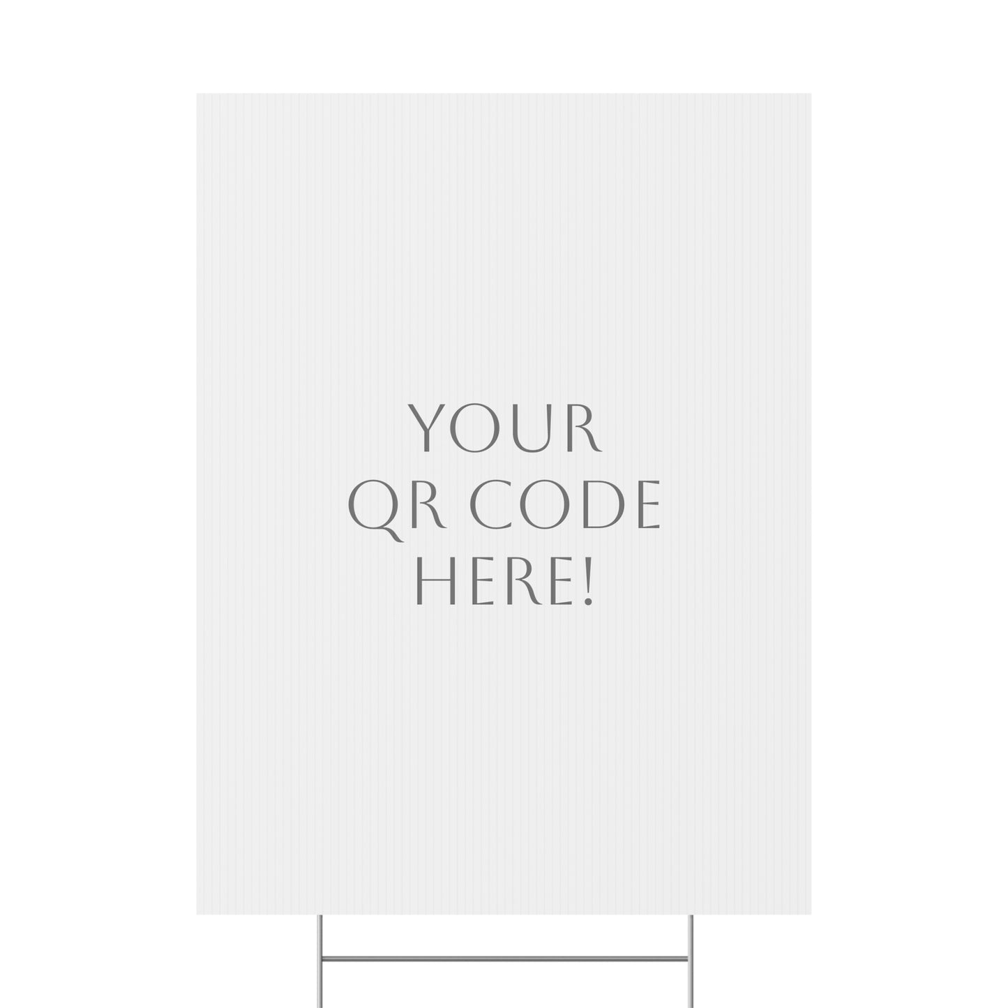 Plastic Yard Sign with QR Code (One Side)