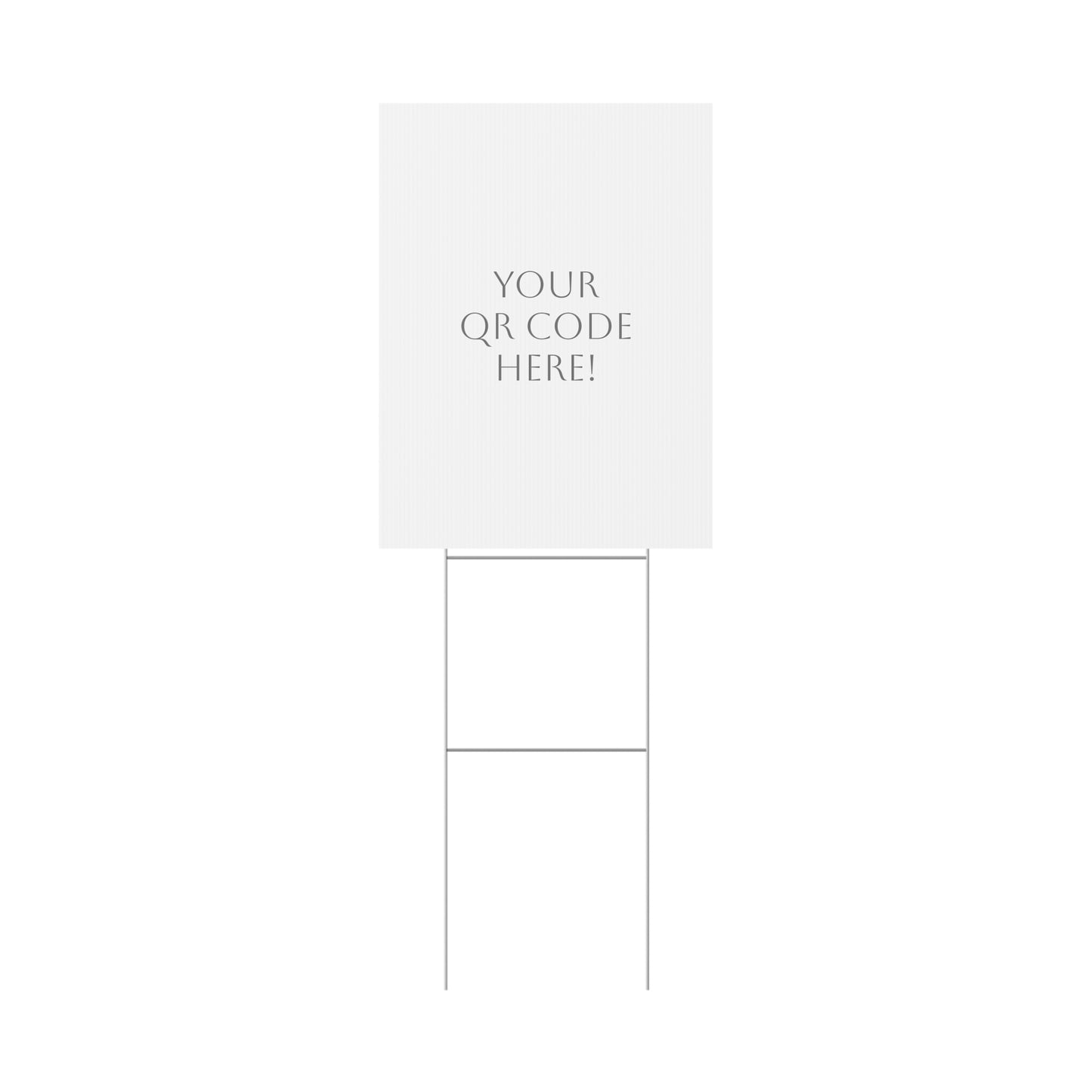 Plastic Yard Sign with QR Code (One Side)