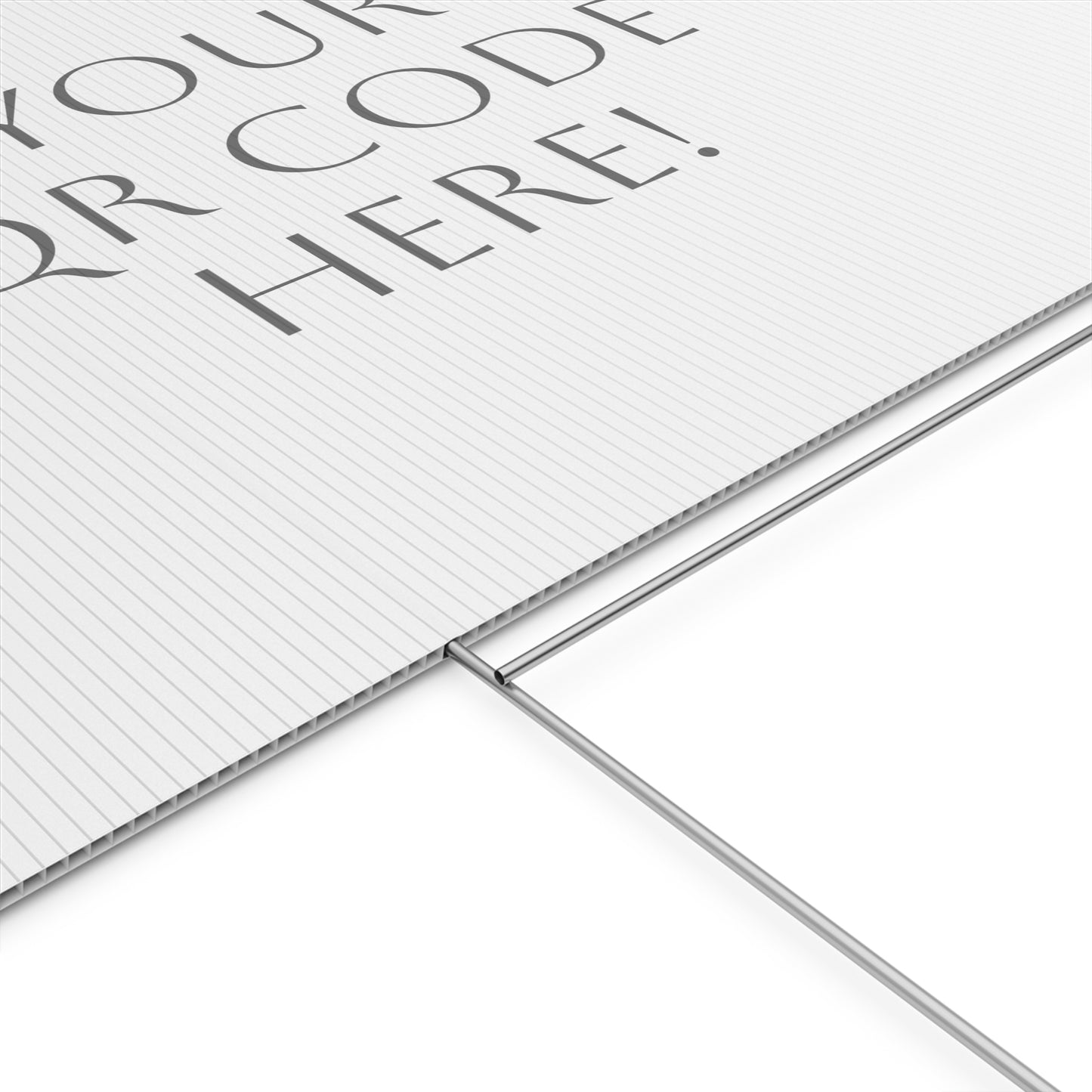 Plastic Yard Sign with QR Code (One Side)