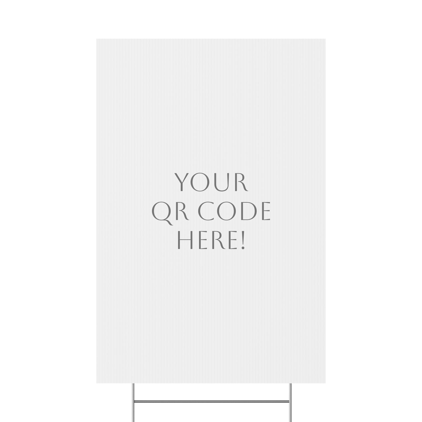 Plastic Yard Sign with QR Code (One Side)