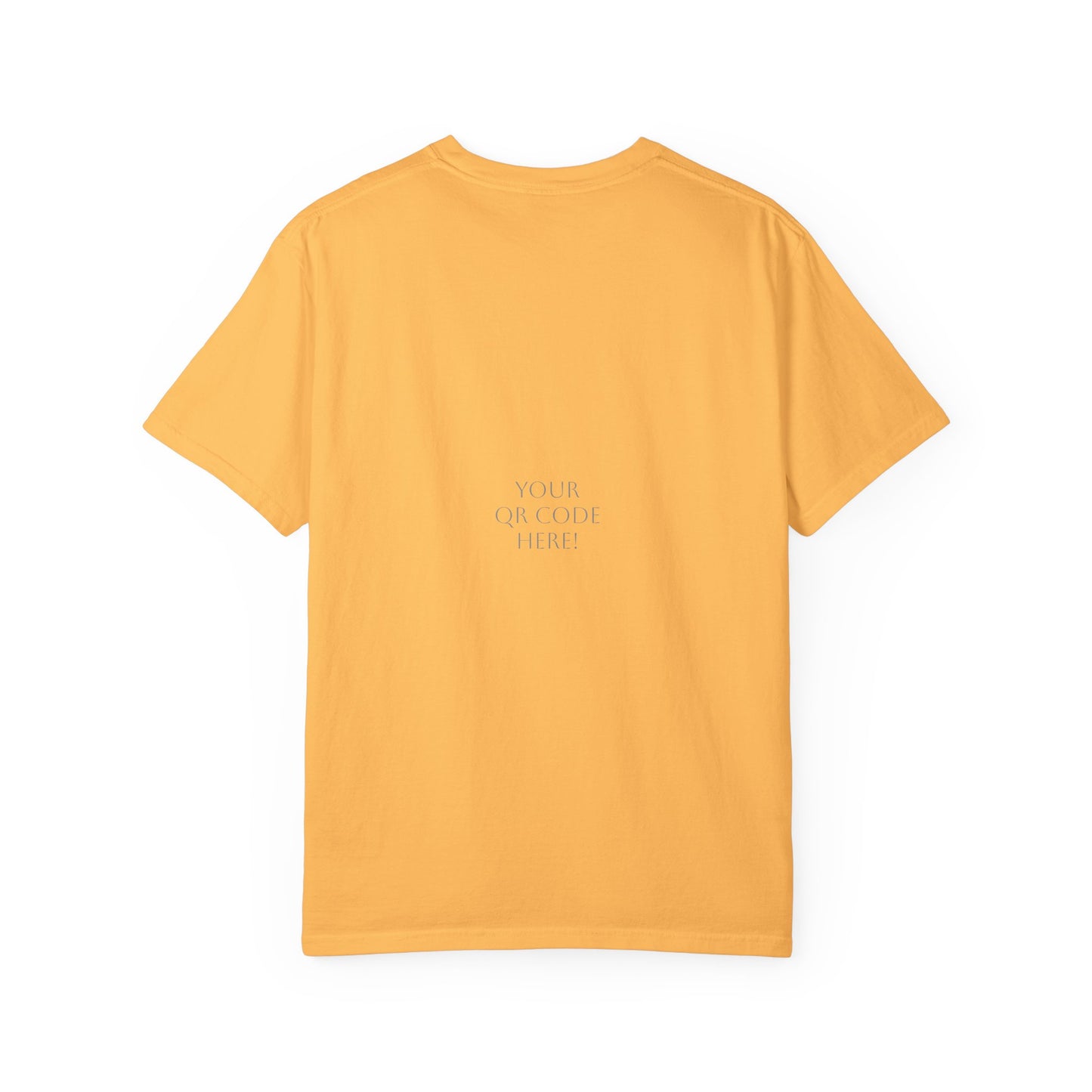 Relaxed Unisex Garment-Dyed T-shirt with your QR Code on BACK