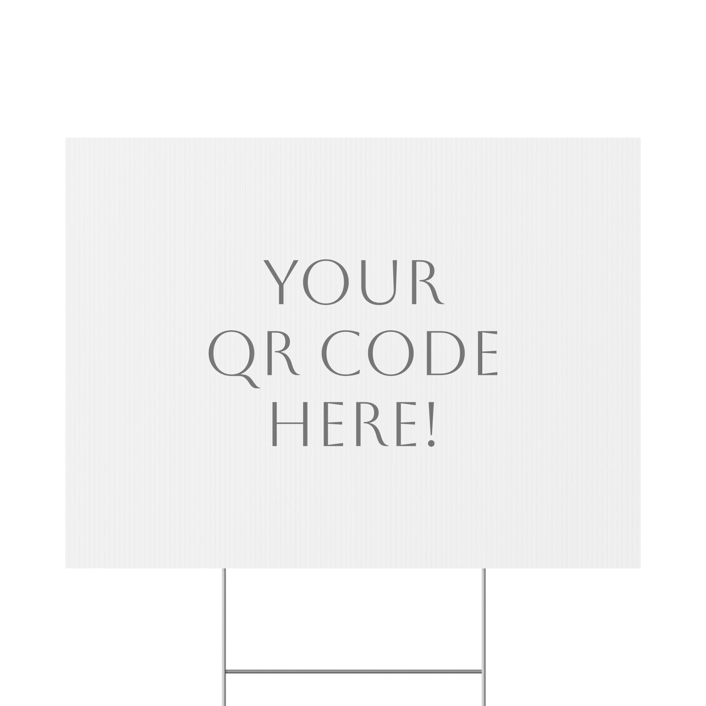 Plastic Yard Sign with QR Code (One Side)