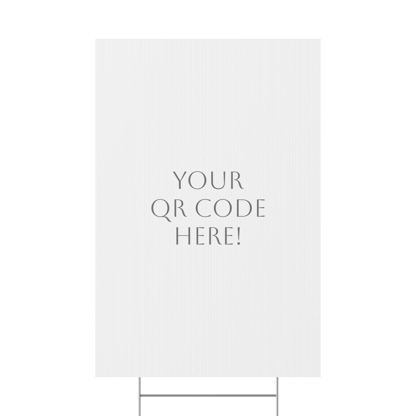Plastic Yard Sign with QR Code (One Side)