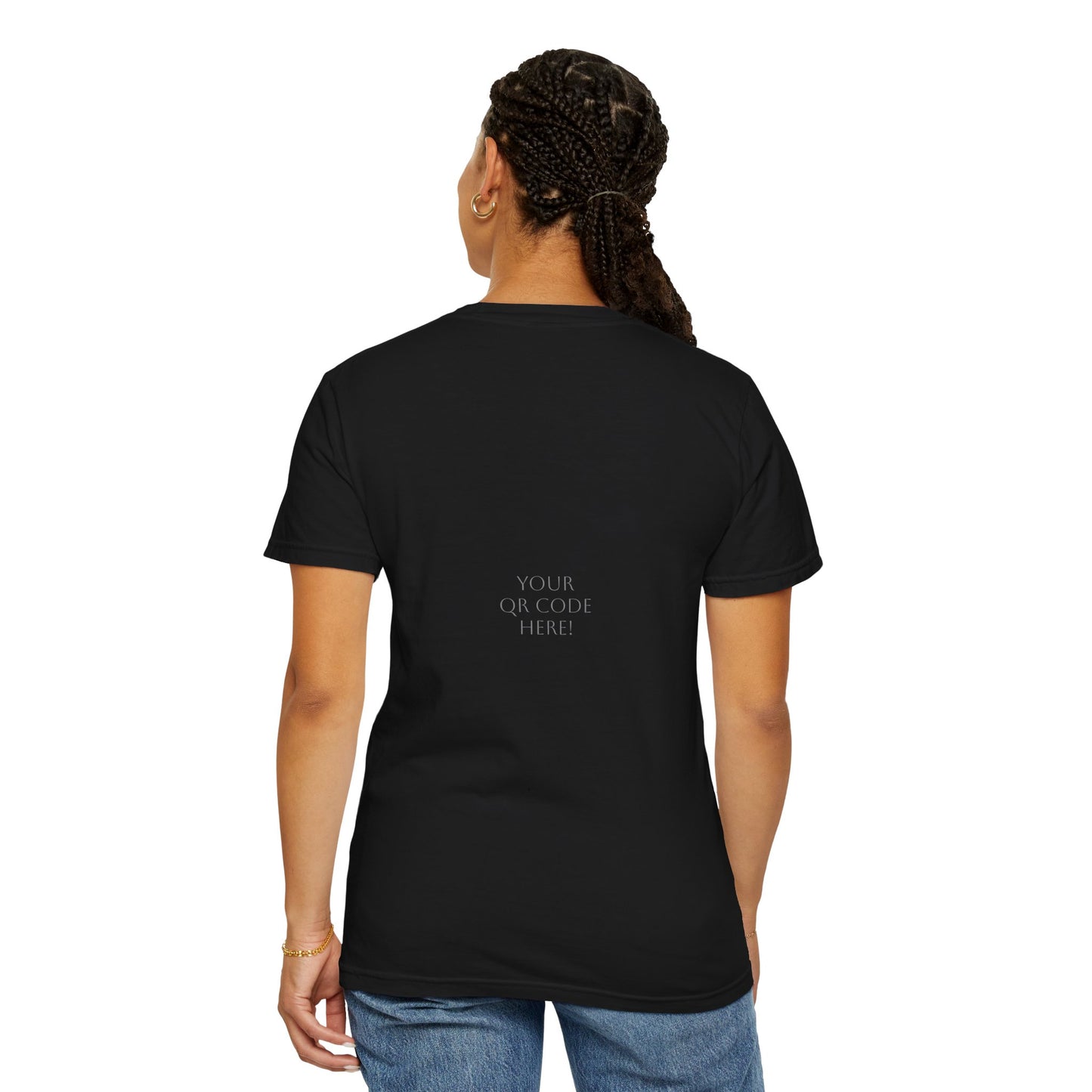 Relaxed Unisex Garment-Dyed T-shirt with your QR Code on BACK