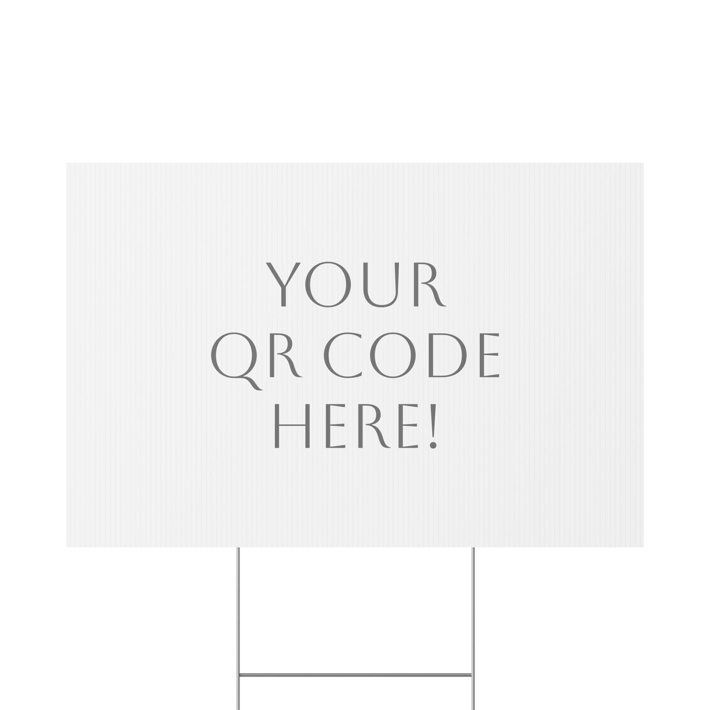 Plastic Yard Sign with QR Code (One Side)