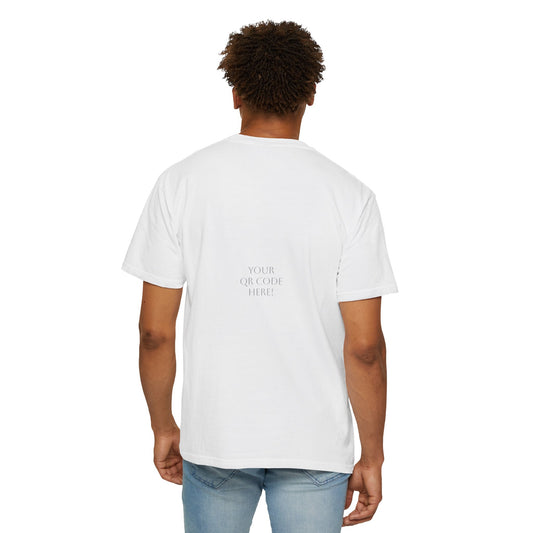 Relaxed Unisex Garment-Dyed T-shirt with your QR Code on BACK