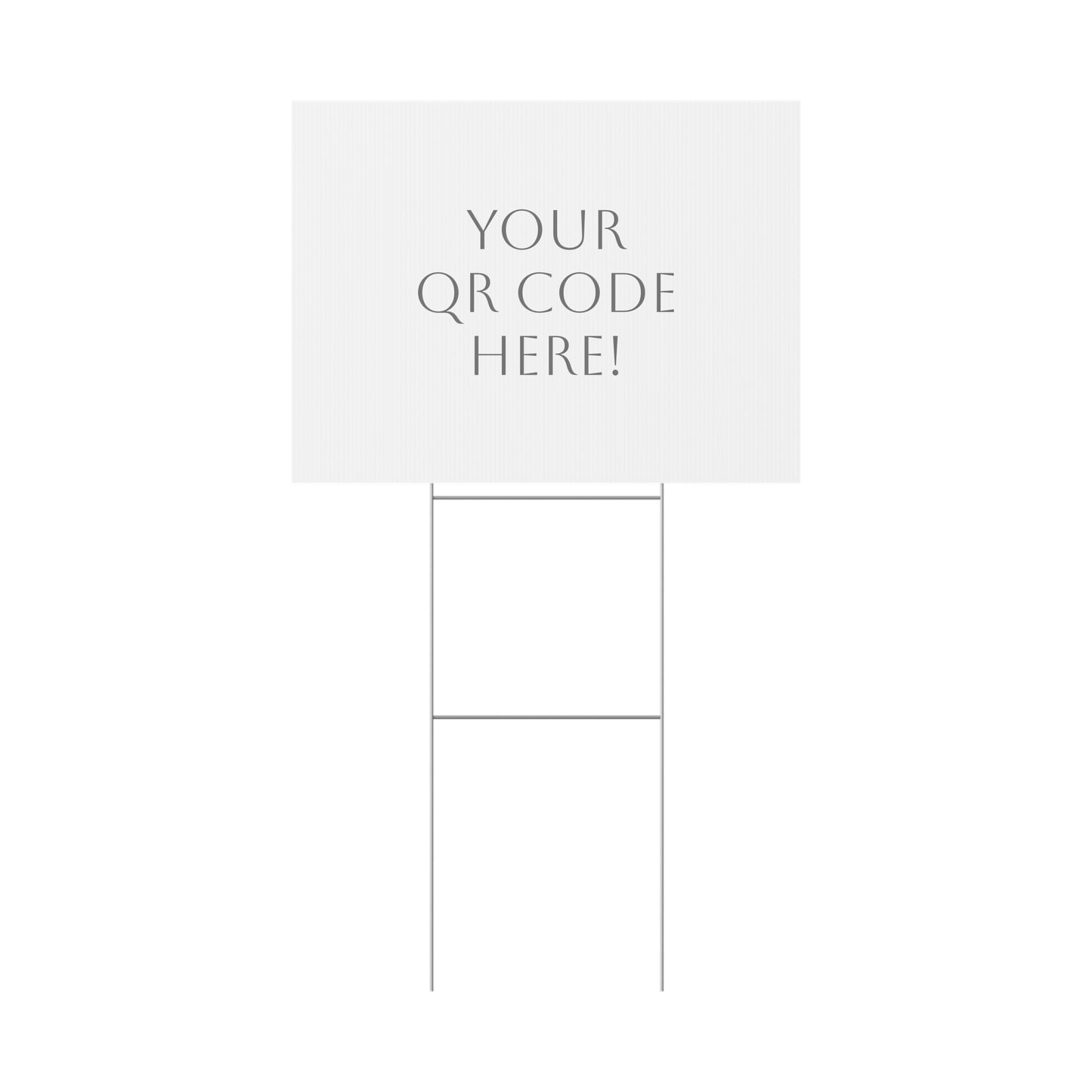 Plastic Yard Sign with QR Code (One Side)