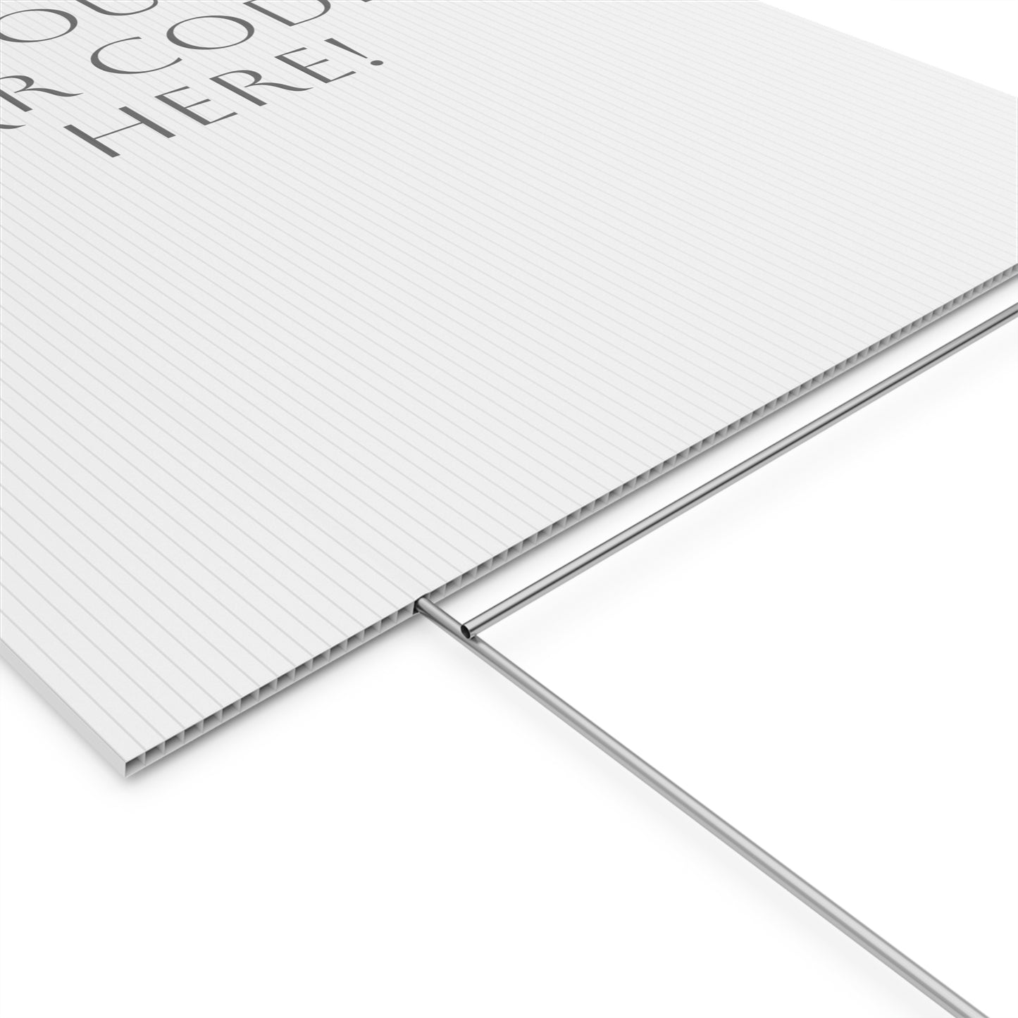 Plastic Yard Sign with QR Code (One Side)