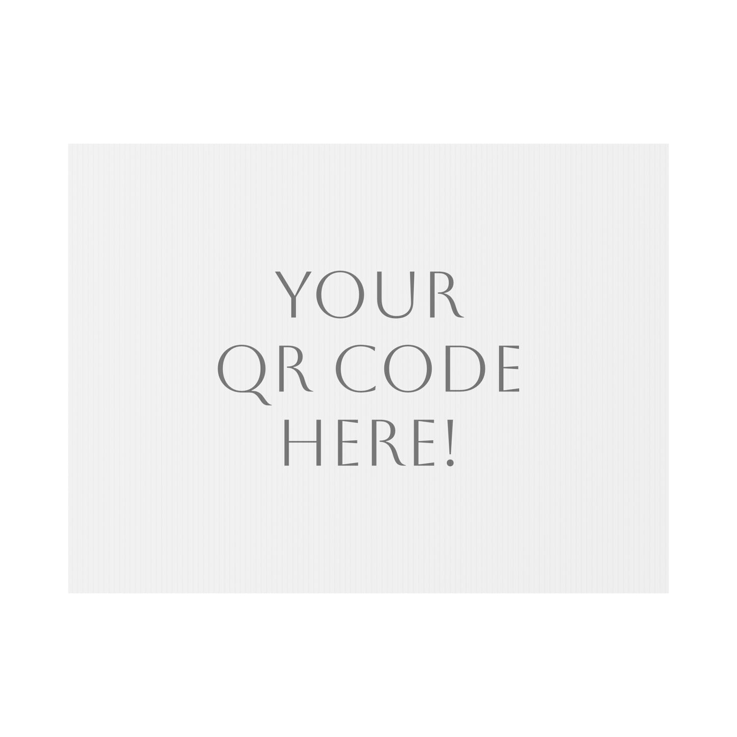 Plastic Yard Sign with QR Code (One Side)